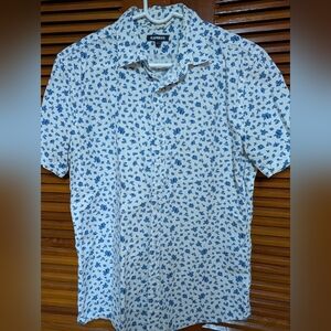 Express Short Sleeve Floral Shirt